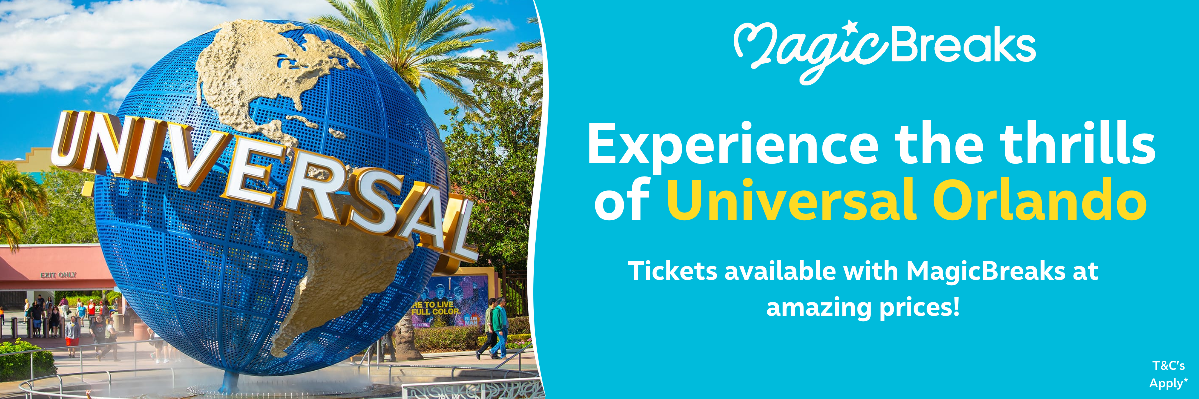 MagicBreaks UNIVERSAL ORLANDO carousel banner