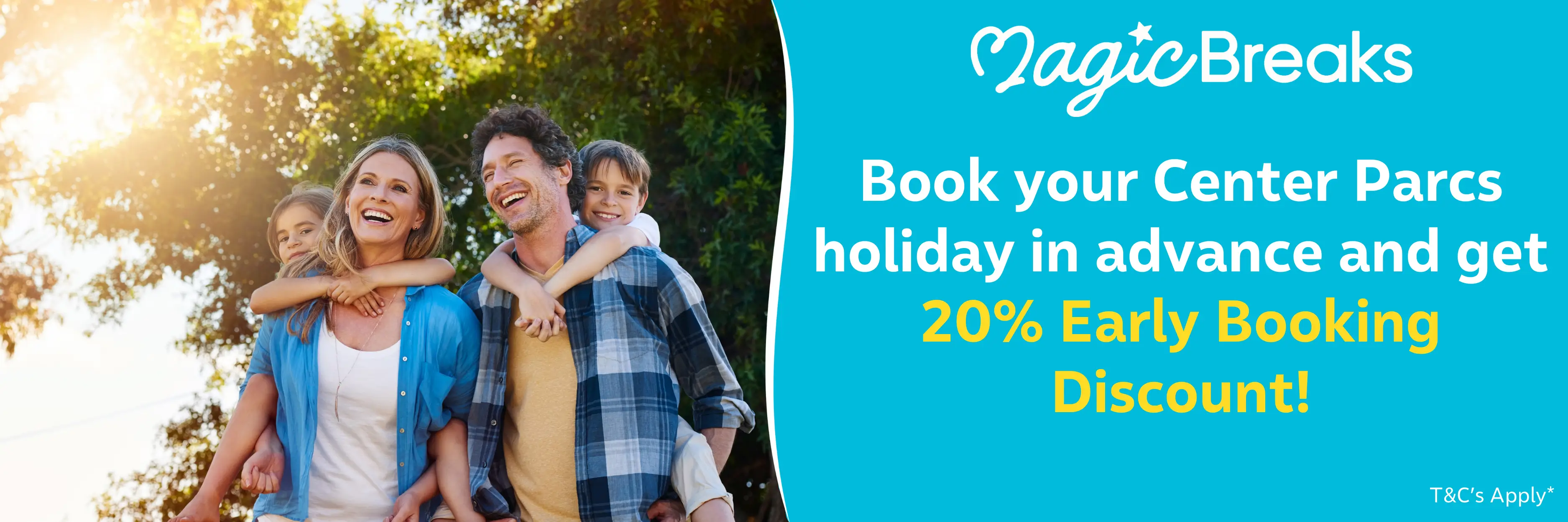 MagicBreaks Center Parcs Europe Early Booking Discount carousel banner