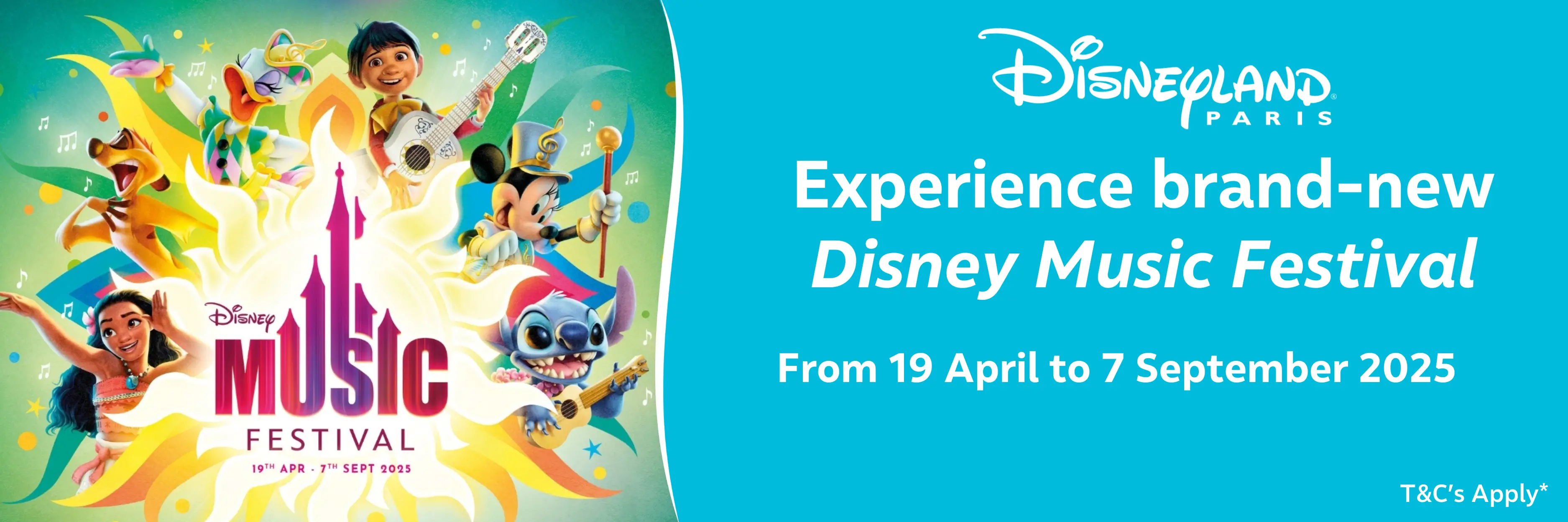 MagicBreaks Experience Disney Music Festival from £123pppn carousel banner