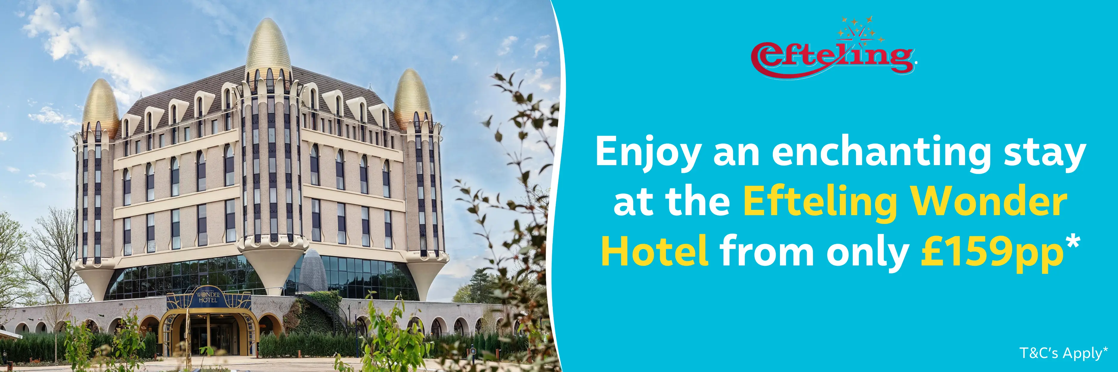 MagicBreaks EFTELING WONDER HOTEL FROM 159PP carousel banner