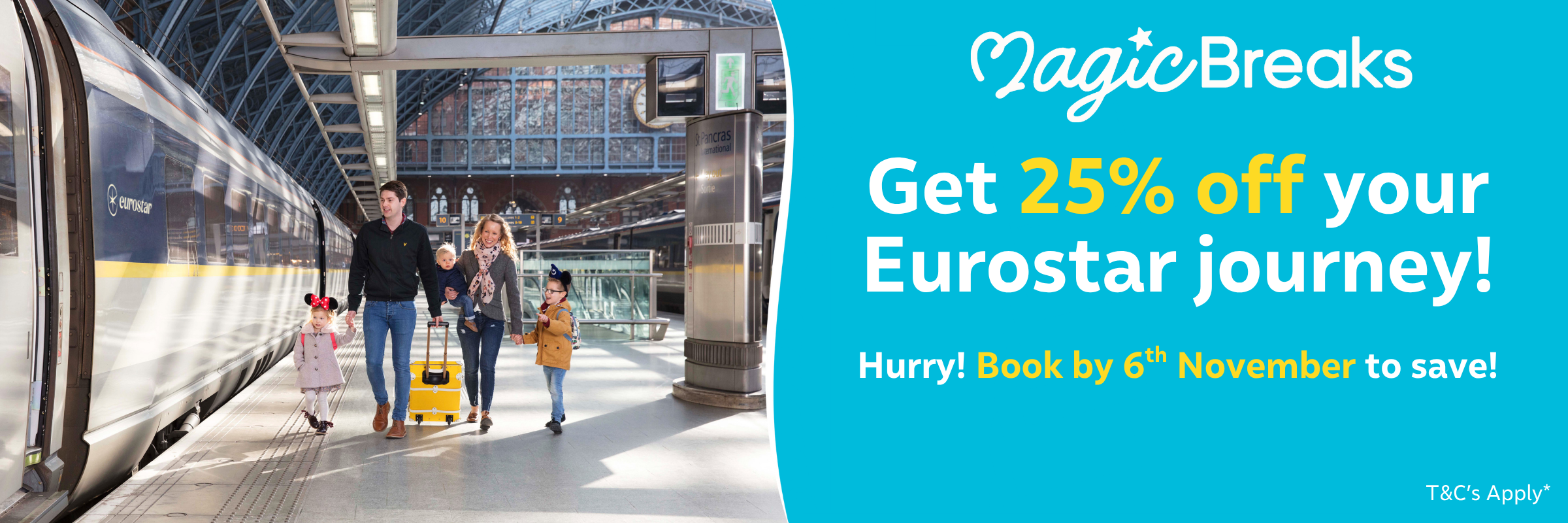 MagicBreaks Eurostar carousel banner