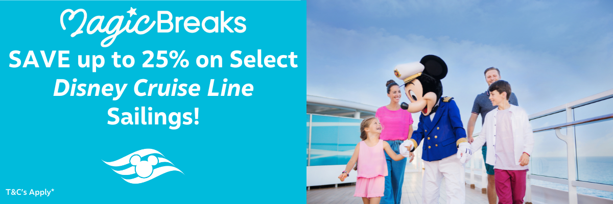 MagicBreaks Save up to 25% on Select Sailings! carousel banner