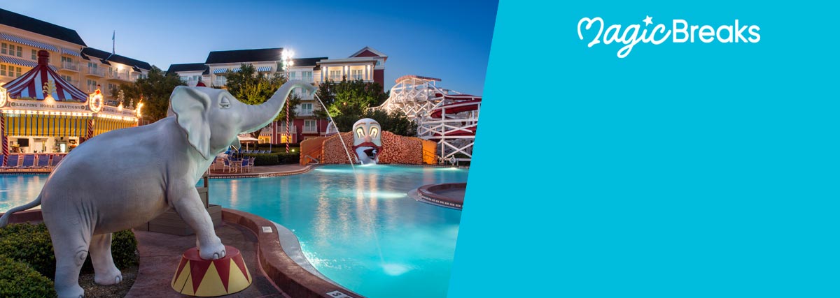 MagicBreaks Carnival-themed pool special offer carousel banner