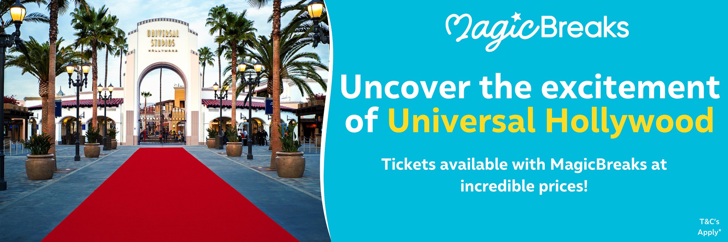 MagicBreaks UNIVERSAL HOLLYWOOD carousel banner